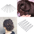 100Pcs Black Waved U-Shaped Hairpins Salon Metal Hair Clips Women DIY U Hair Pin Bobby Pin Hair Styling Tools Accessories