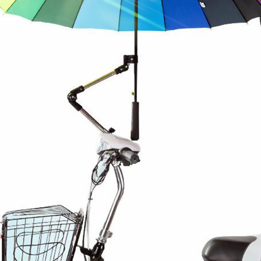 Umbrella Connector WheelchairStroller Stainless Steel Umbrella Stands Any Angle Swivel Bicycle Umbrella Holder Rain Gear Toolcl