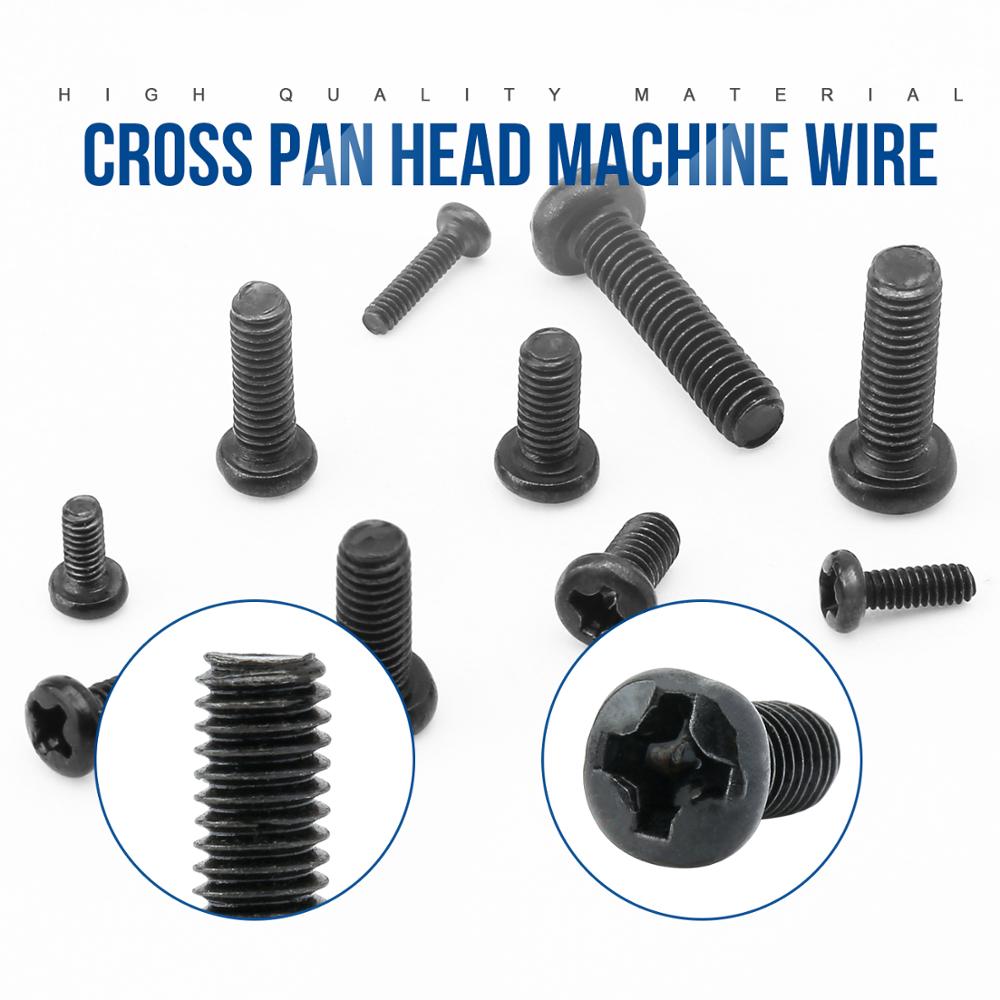 650pcs Cross Recessed Round Pan Head Machine Screws Set M1.4 M1.7 M2 M2.5 M3 Mini Screw laptop computer screw Phillips Screw Kit