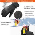 Ski Gloves Mens Waterproof Skiing Mittens Ladies Touch Screen Snowboarding Gloves Extended Cuff Winter Gloves for Skiing