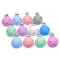 3Pcs Baby Pacifer Clips round Shape Perle Silicone Teether Clip DIY Baby Dummy Chain Nipple Holder rodent Nursing Teething