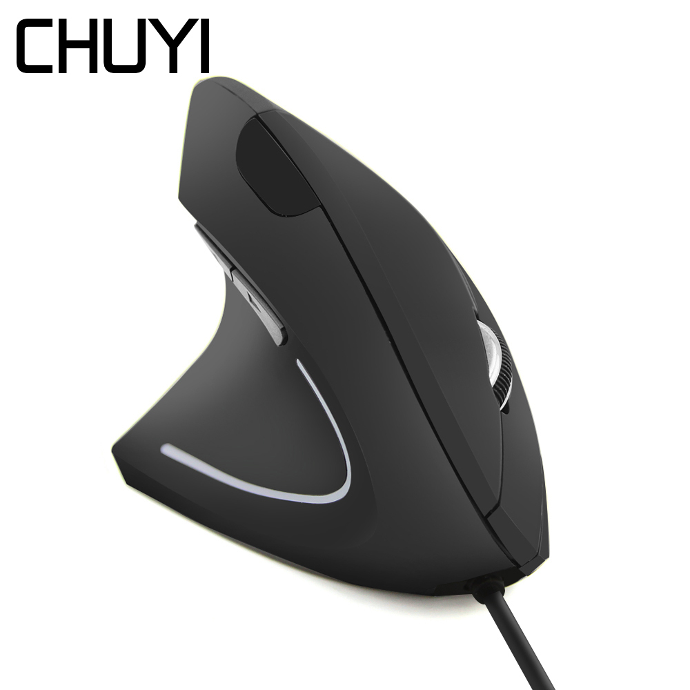 Wired Vertical Mouse Left Hand Ergonomic Gaming Mause 1600 DPI Optical Computer Healthy Design Mice With Mouse Pad For PC Laptop