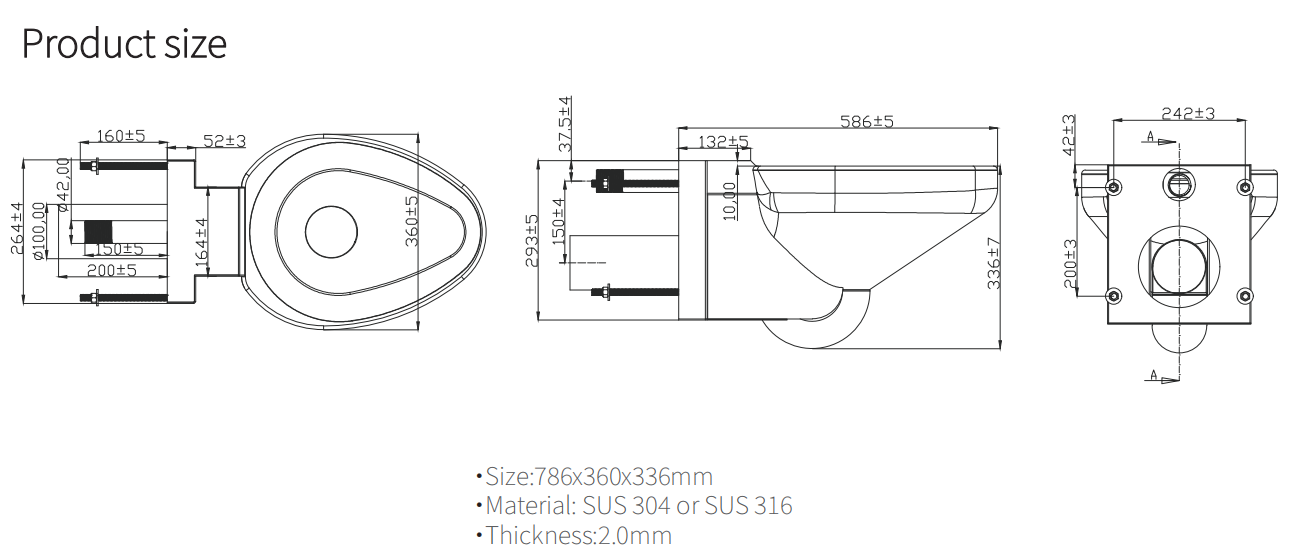 stainless steel toilet