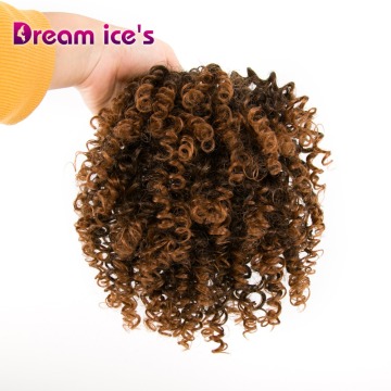 fake synthetic kinky curly drawstring ponytail extensions drawstring hair pieces with clips in hair chignon wig