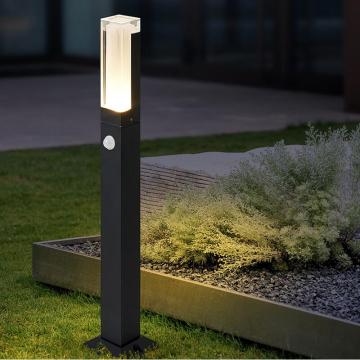 60 cm with motion sensor LED Garden Lawn Lamp Modern Aluminum Pillar Light Outdoor Courtyard villa landscape lawn bollards light