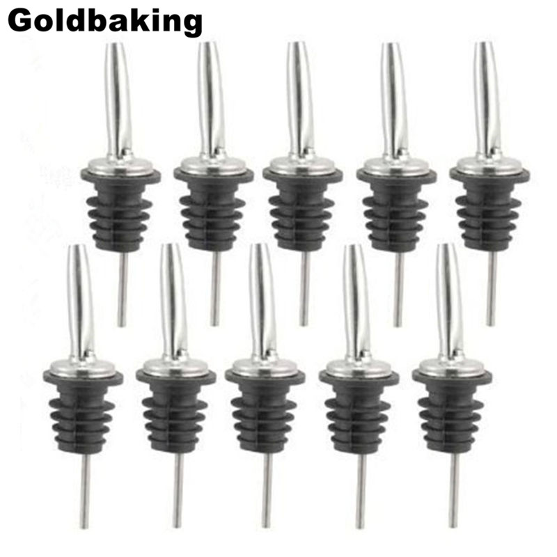 10 Pieces Stainless Steel Classic Bottle Pourers Tapered Spout