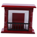 1/12 Toys Mini Wood Fireplace Decoration Miniature Furniture Toys Dolls House Accessories