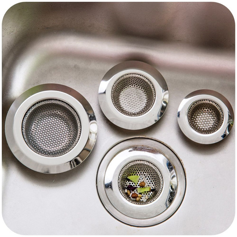 Kitchen Bathroom Sink Strainers Stopper Stainless Steel Basket Drain Protector Hair Catcher Waste Plug Sink Filter Hardware