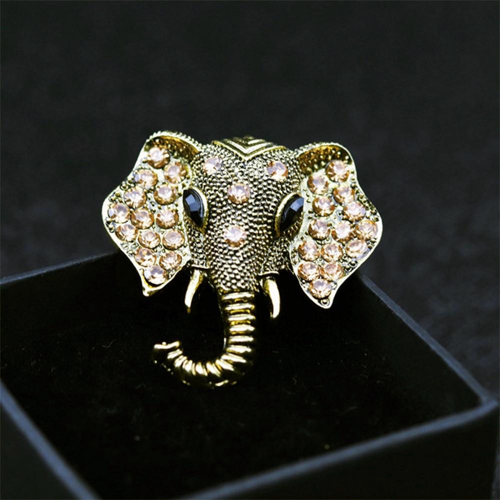 Wholesale Fashion Accessory Elephant Rhinestone Brooch Pin Fashion Vintage Elephant Rhinestone Brooch