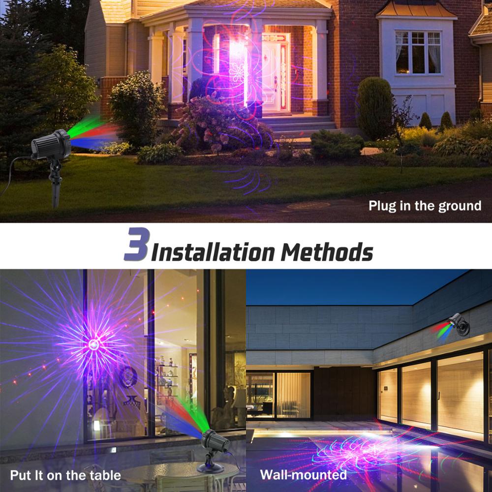 32 RGB Christmas Laser Light Projector Outdoor Garden Waterproof DJ Laser Christmas Tree Villa House Holiday Lights