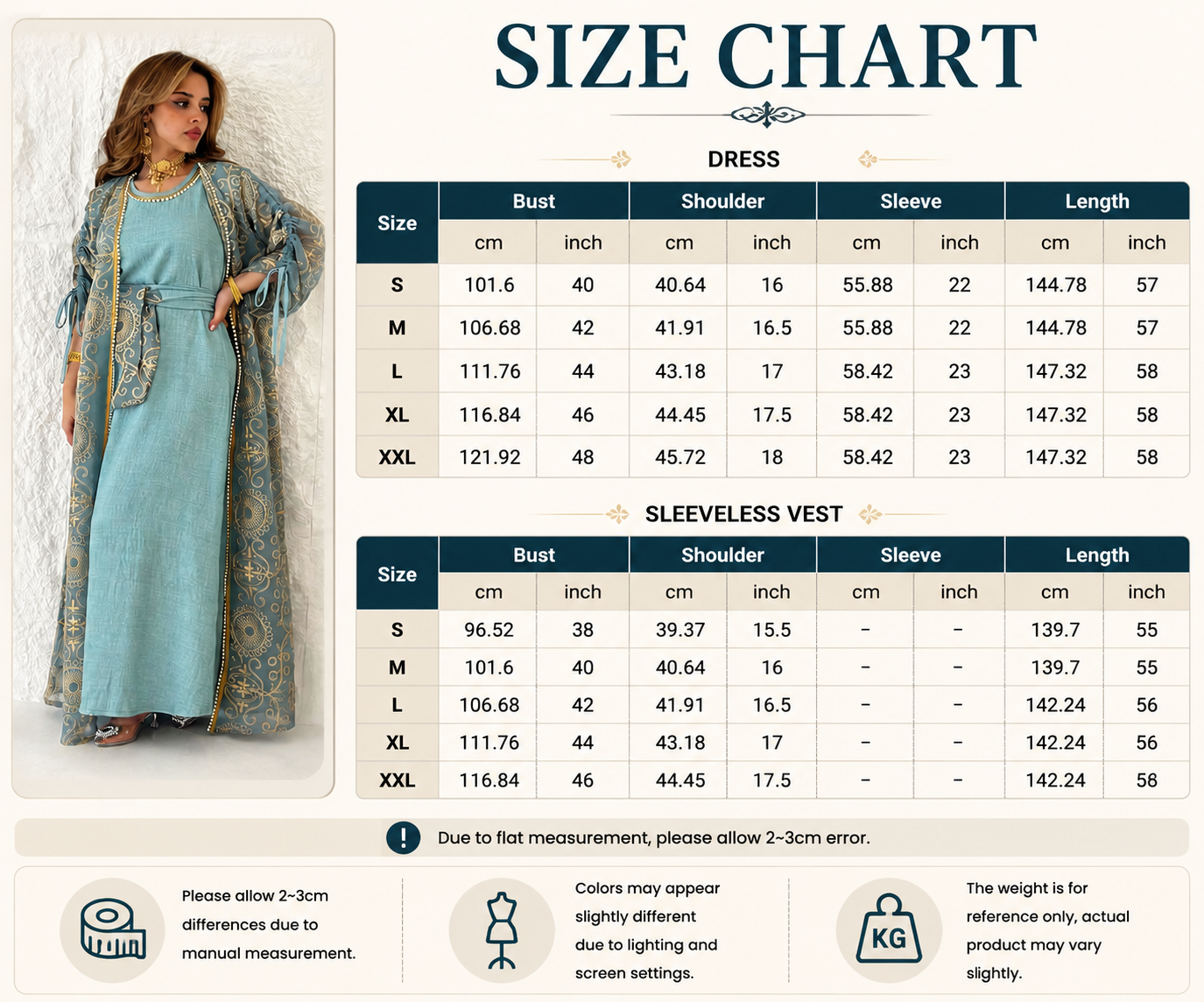 Embroidered Abaya With Inner Dress And Belt Feature