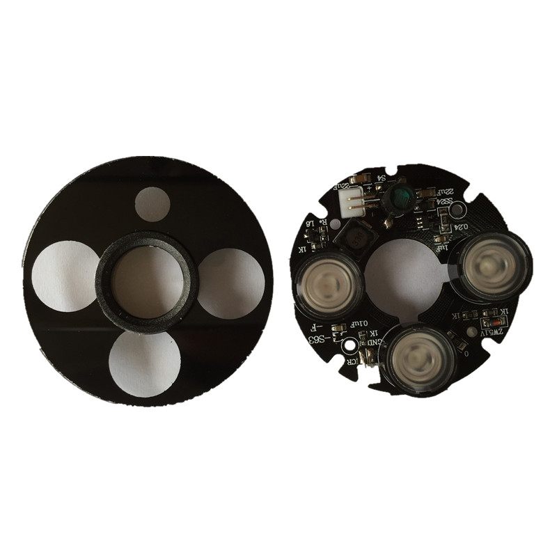 MOOL 3 array IR led Spot Light Infrared 3x IR LED board for CCTV cameras night vision (53mm diameter)