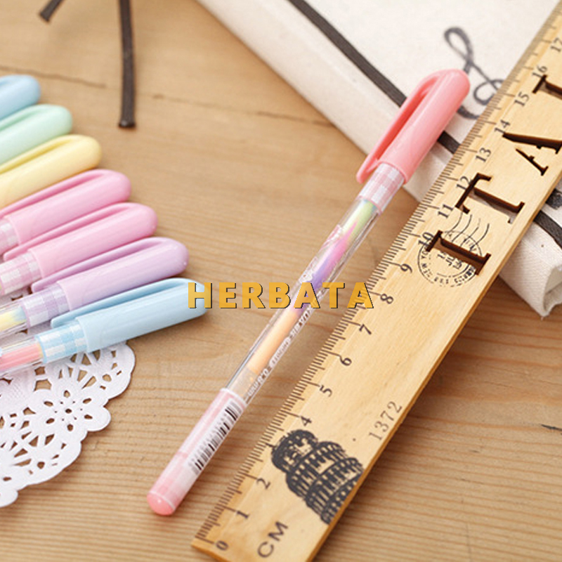 8 pcs/lot Kawaii Colored Ink Gel Pen Cute Watercolor Marker Water Chalk Pens for Photo Album Scrapbook Decor School Supplies