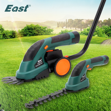 East 7.2V Combo Lawn Mower Portable Li-Ion Rechargeable Hedge Trimmer Grass Cutter Cordless Garden Power Tools Green ET1502