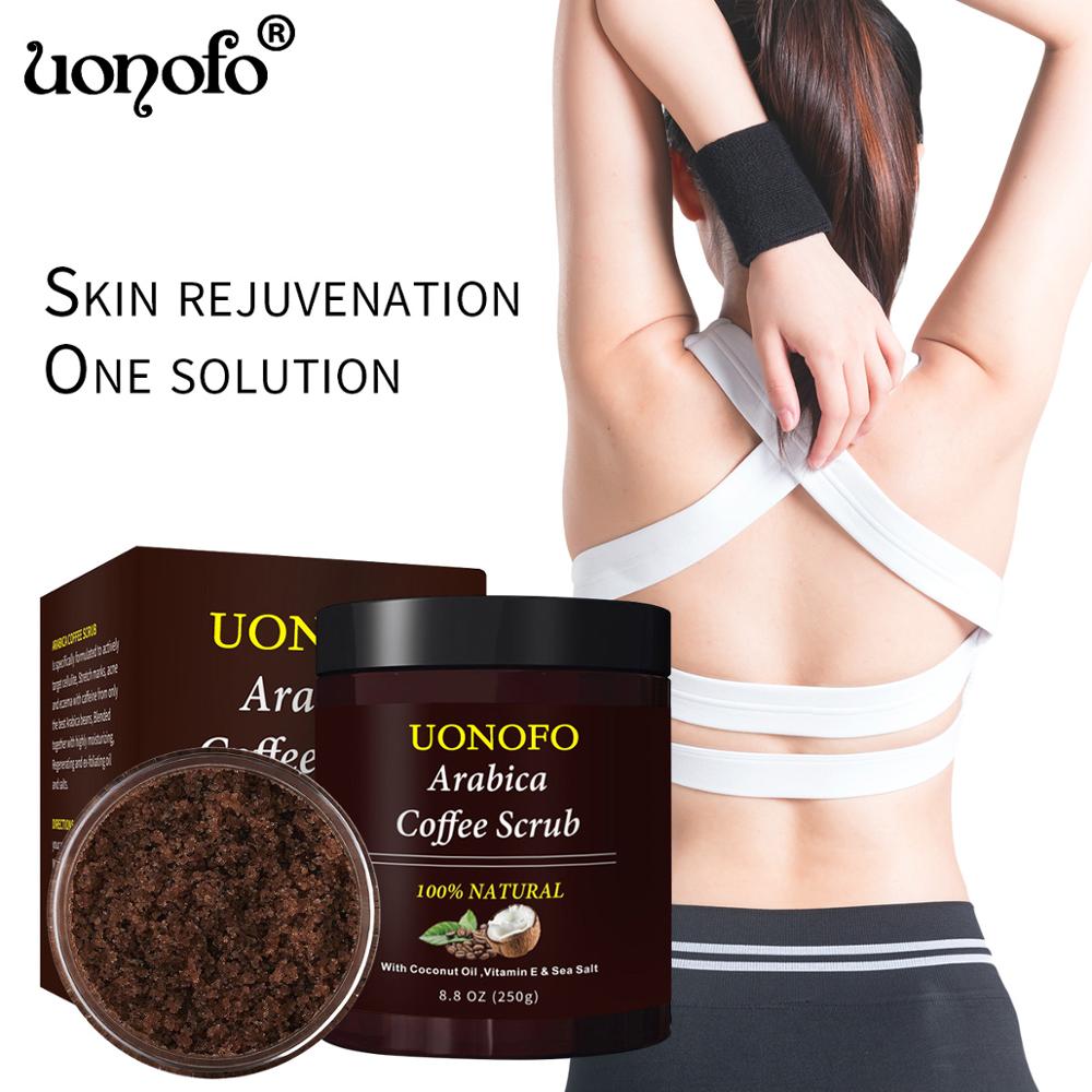 UONOFO Coffee Scrub Body Scrub Cream Care for a Men Bath Natural Health Acne Treatment Coffee Grinding Sea Salt Anti Cellulite