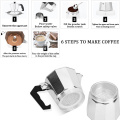 50/100/150/300/450/600ml Coffee Maker Pot Long Handle Espresso Percolators Stove Top Pot Kettle Aluminum Moka Pot Coffeeware