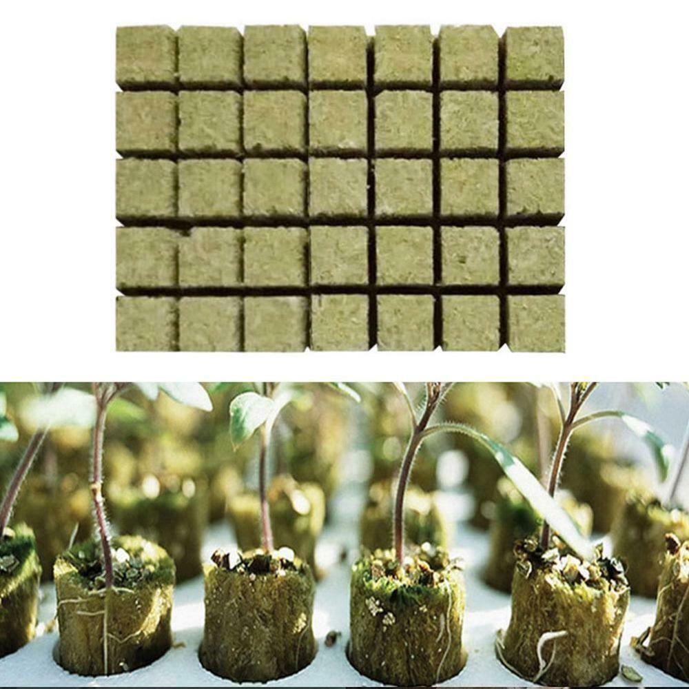 50pcs grow plug a pack Grodan 1 "Starter Cubes Plugs-hydroponic rockwool grow media. Spread Cloning Rock wool Cubes