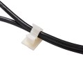 10Pcs/lot 10mm White Wire Fixed Clip Car Line Clip Self Adhesive Cord Cable Organizer Winder Wire Holder Desk Accessories