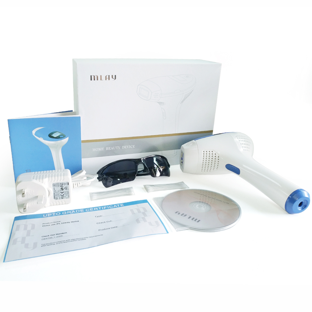 MLAY T3 IPL Laser Hair Removal Face and Body Hair Removal System For Hair Removal +Skin Rejuvenation+Acne Clearance Home Use