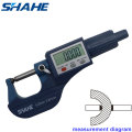 shahe New Digital tube Micrometer with Single Round head 0-25/25-50/50-75/75-100 mm tube Micrometer Special Micrometer Tools