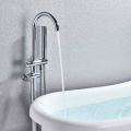 Thermostatic Bathtub Floor Stand Faucet Mixer Single Handle Mixer Tap 360 Rotation Spout Plastic Handshower Bath Mixer Shower