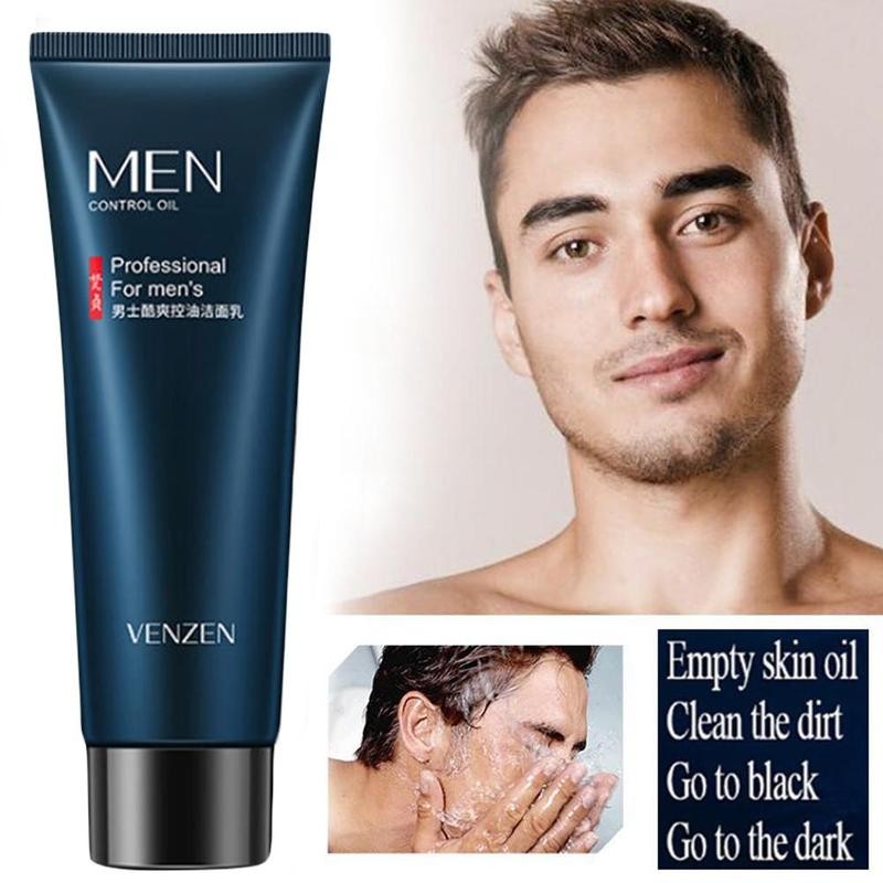 Mens Professional Foam Wash Cleanser Face Washing Oil Control Deep Cleaning Bubble Skin Care 80ml