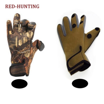 Fishing Hunting Gloves Camouflage Color Fingerless Gloves Breathable Anti-slip Waterproof Gloves Outdoor Sun Protection Gloves