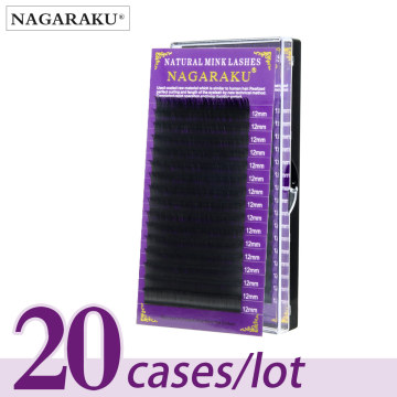 NAGARAKU 20 trays Eyelash extensions High quality faux mink individual eyelashes soft and natural false lashes make up beauty