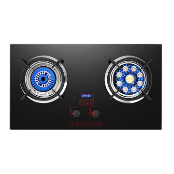 Household Embedded Double Gas Stove Kitchen Cooktop Gas Stove Built-in Hot Stove Desktop Liquefied Gas Stove