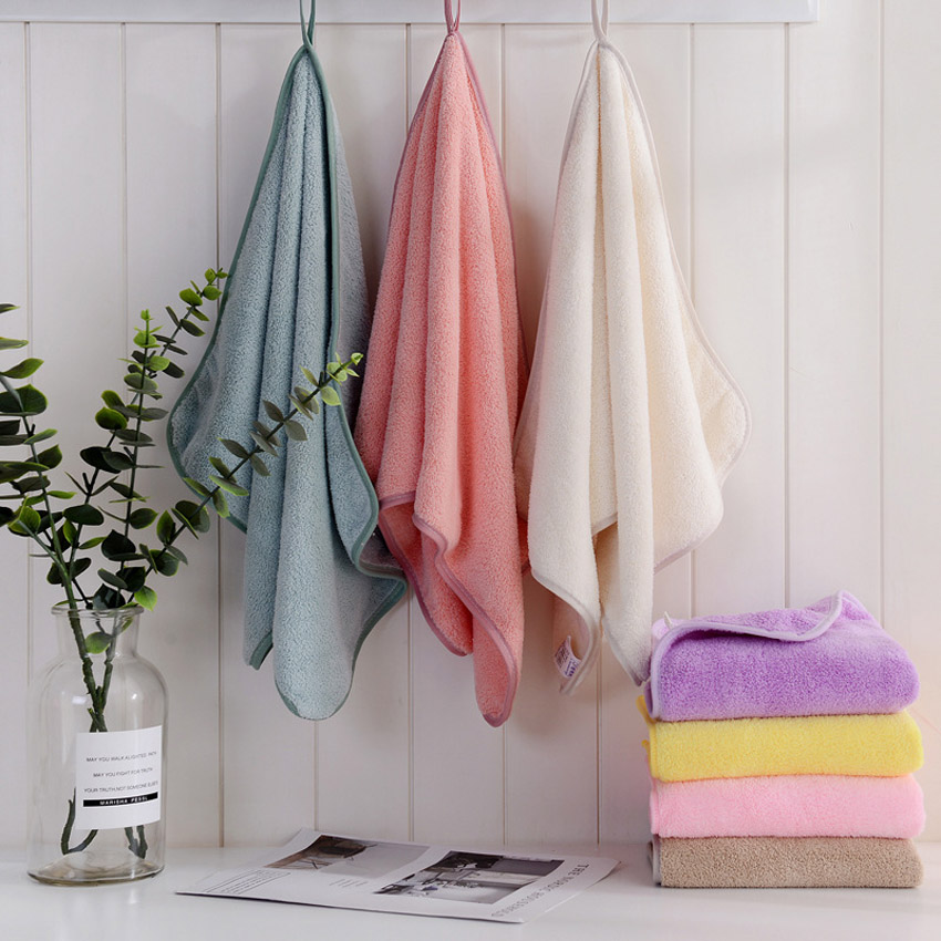 Solid Color Face Towel Hand Towels Modern Bathroom Home Hotel for Kids Adults 35*75cm Toalla Facial Visage Serviette Toalha