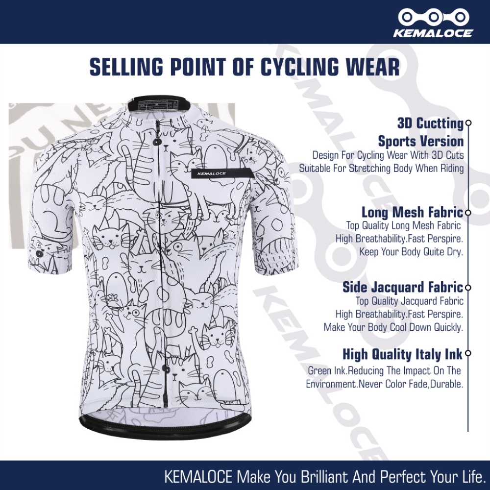 KEMALOCE Rro Cycling Jersey Set Mountain Bike Uniforms Summer Cycling Wear Bicycle Clothing Men Cycling Clothing MTB Bike Shirts