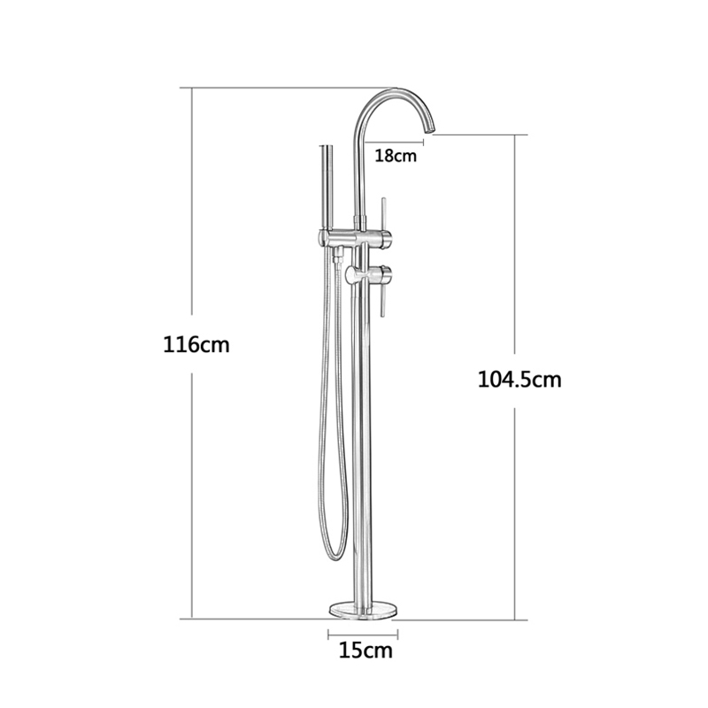 Black / Chrome / Golden / Floor Standing Bathtub Dragon Freestanding Bathtub Faucet With Hand Shower Floor Bathtub Tap Hot Cold