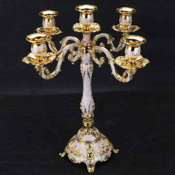 European Metal Candle Holders Candlestick Stand Home Decor Wedding Prop Romantic Candle Holder Candelabra Gold Silver