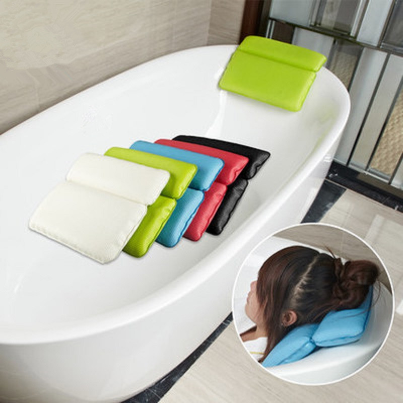 bathtub pillow bath pillow headrest sucker waterproof very big soft spa bath pillow Bathroom SPA soft pillow