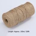 100m/roll Natural Hemp Rope Jute Twine Burlap String Wrapping Cords Thread DIY Scrapbooking Craft Decor Party Wedding Gift