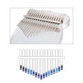 Kimi Kalimba Acrylic 17 Key Transparent Thumb Piano Mbira Sanza with Tuner Hammer Gig Kalimba Musical Instrument Christmas Gift