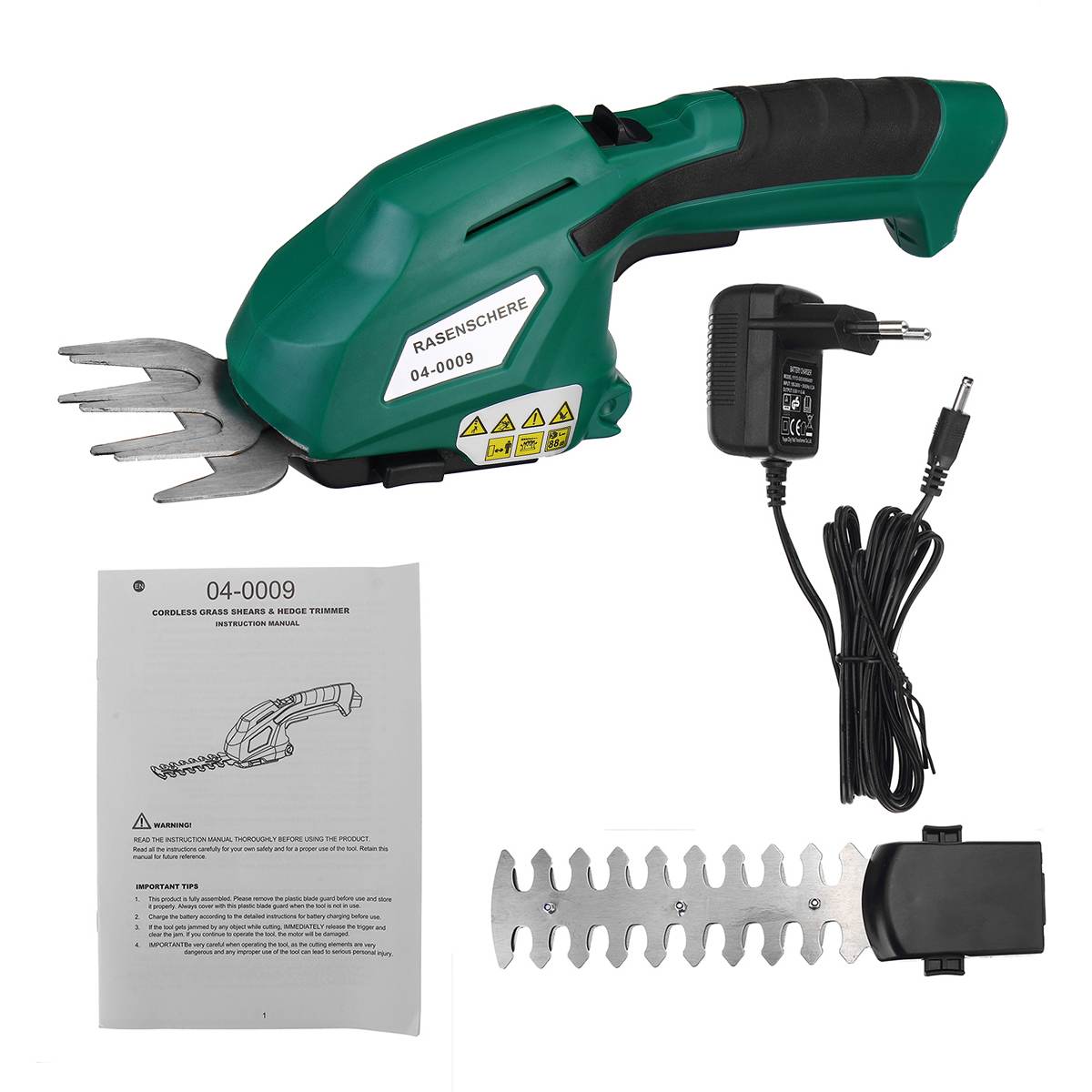 2-IN-1 Cordless Electric Trimmer Grass Shear 7.2V Rechargeable Hedge Grass Trimmer Shrub Cutter Garden Tools Power Tools