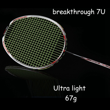 Ultralight 7U Carbon Fiber Badminton Racket Professional Carbon Raket Badminton String With Badminton Bag And Tennis Grip Raquet