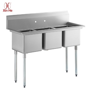 Stainless Steel 3 Compartment Sink