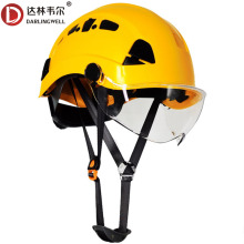 Hard Hat Safety Helmet with Visor Breathable Outdoor Climbing Riding Rescue Helmets Protective ABS Work Cap Working Construction