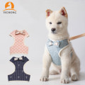 YICHONG Kawaii Dog Leash and Collar Set Pet Traction Rope Korean Bow Pet Chest Strap Vest Type Cat Dog Traction Rope YH332