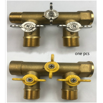 G1/2 inch Brass ball valve four way valve Solar Drain Fill Valve manifold Diverter water valve switch DN15