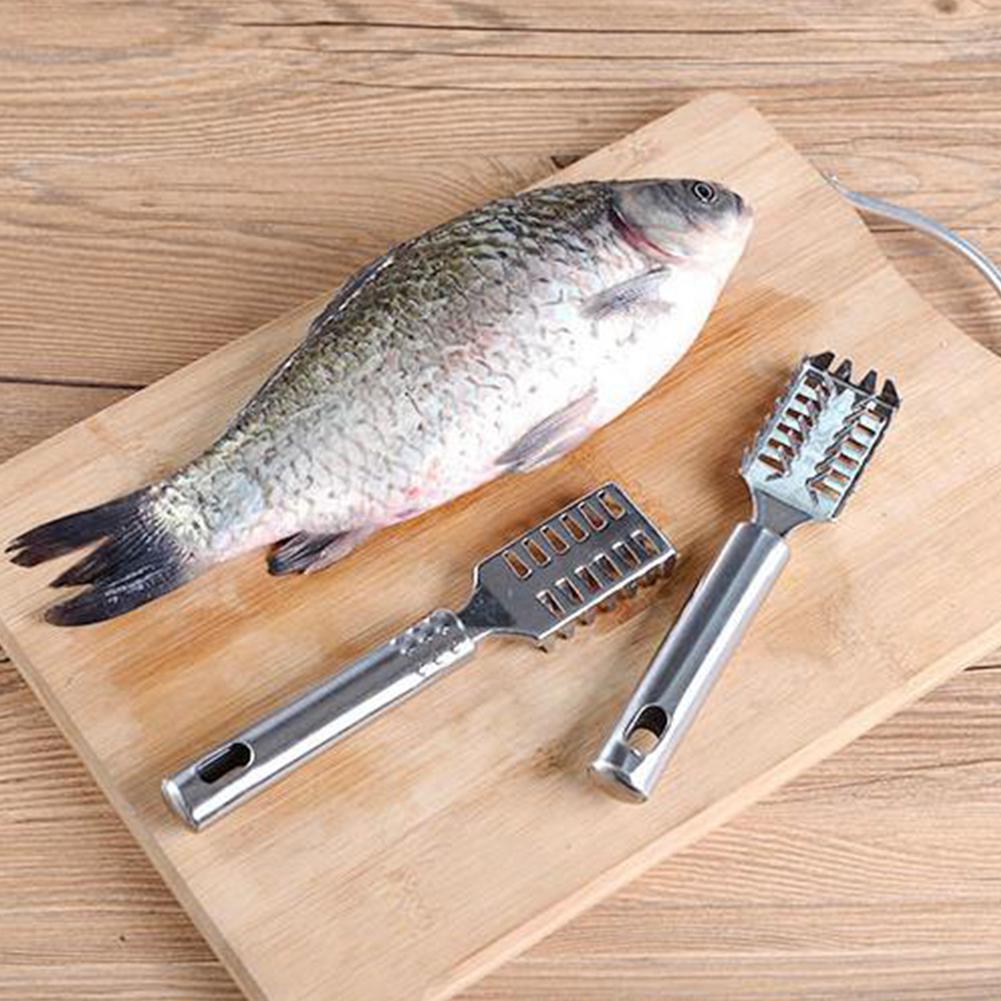 MeterMall Multifunction 1pcs Stainless Steel Kitchen Tool Fish Scale Remover Cleaner Scaler Scraper Peeler Useful Home