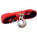 Red 1/4"*50ft winch cable hook,ATV Winch Line,Replacement Winch Cable,Synthetic Winch Rope,Off Road Rope