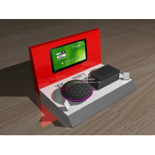 Acrylic material speaker counter display with logo lighting