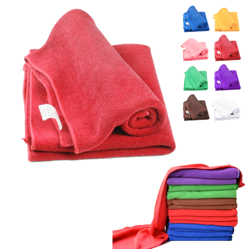 10PCS Microfiber Car Cleaning Towel Automobile Motorcycle Washing Glass Household Cleaning Small Towel
