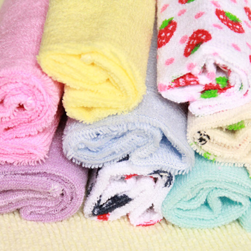 8pcs/set Baby Infant Cute Square Muslin Baby Small Square Towels Baby Washing Cotton Newborn Baby Towels Cleaning Handkerchief
