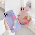 Fresh Korea Cute Candy Color Love heart Bracelet Phone case for iphone X XR XS 11 12mini pro MAX 7 8 plus back soft cover fundas