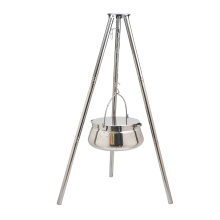 Stainless steel camping pot with stand 7QT