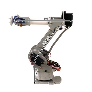 6DOF controlled 6-axis parallel-mechanism laser cut robot arm PalletPack industrial robot arm arduino